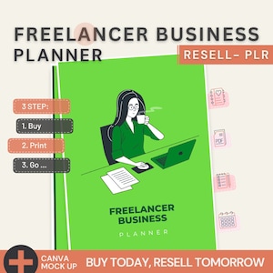 Gift2025 Freelancer Business Planner - PDF para impressão | Carta dos EUA | PLR revendável