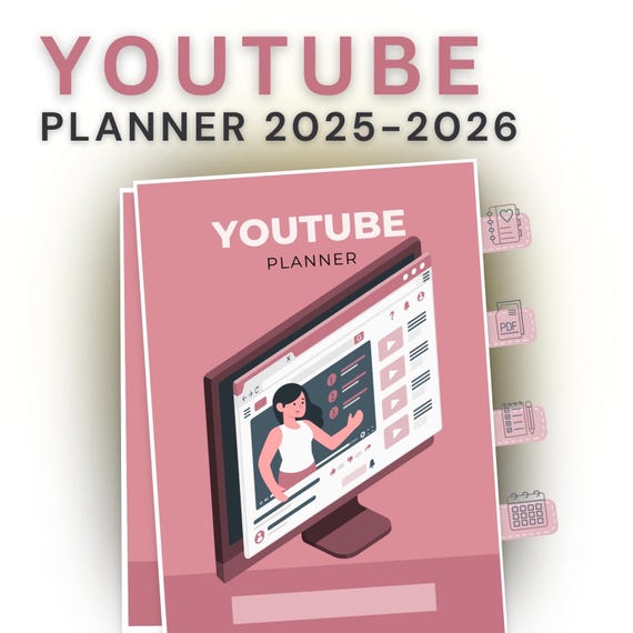 Ultimate Youtube Planner 2026-2027 - Video Channel Printable PDF | A4 Size | PLR