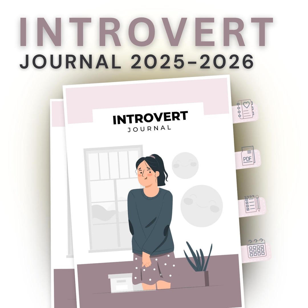 Introvert Journal 2025-2026 - Printable PDF | A4 Size | PLR - Etsy