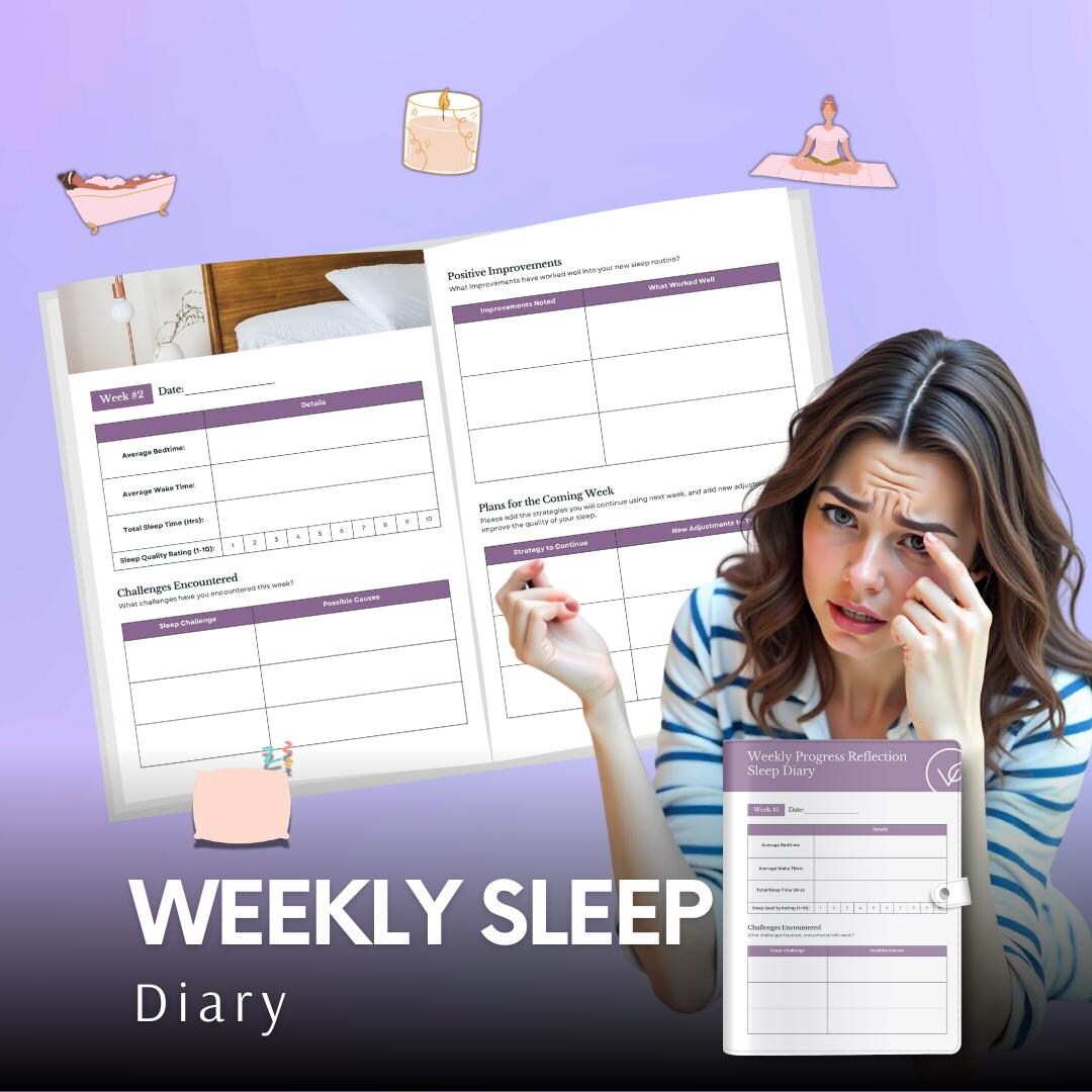 Example Sleep Diaries Weekly Sleep Diary - Canva Template - Etsy