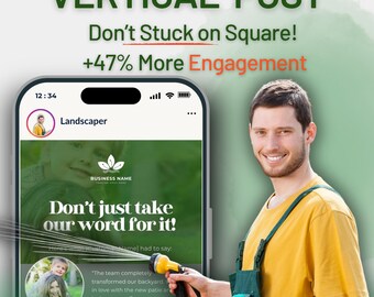 Landscaper Social Canva Template-Branding-Instagram-Landscaping=Gardener-Contractor-Lawn Specialist-Groundskeeper-Caption-Hooks-Kit2025