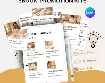 Jeweler Ebook Promotion Kit Canva Template= Social Media - Instagram - Linkedin - Pinterest - Whatsapp - Threads - Youtube Carousel - Tiktok