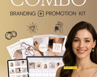 Jeweler Combo Instagram Bundle-Canva Template-Content Planner-Post Caption-Instagram Reels-Story-Carousel -DM Manychat-Jewelry