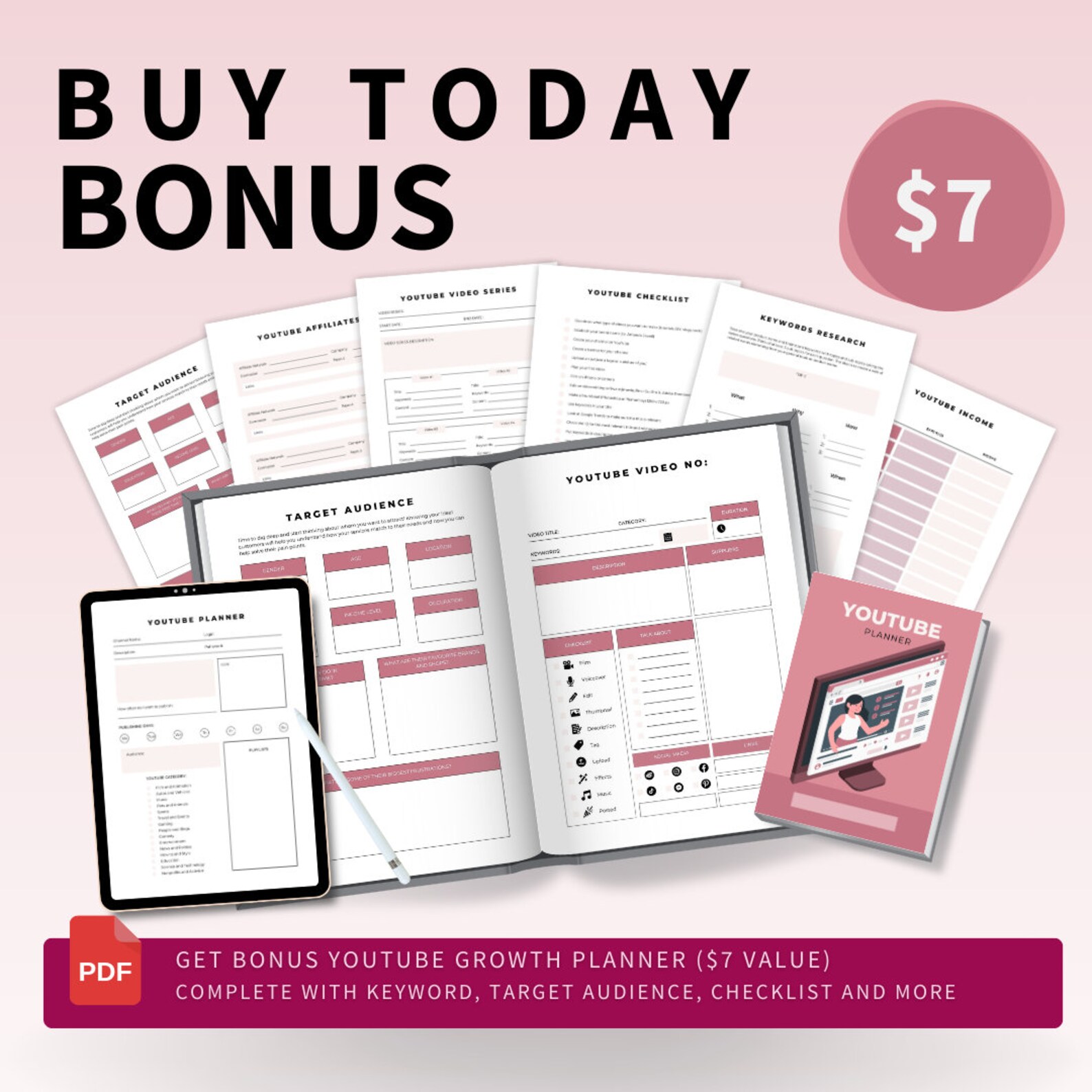 Video Script Template Content Ideas Printable Pillar Video Youtube for ...