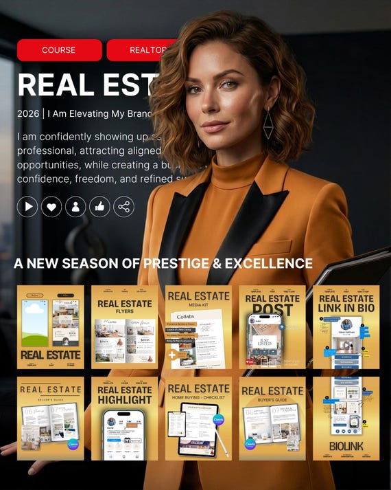All in One Access = Realtor Pro Business Kit -Real Estate Agent Business Booster-Bundle Canva Template