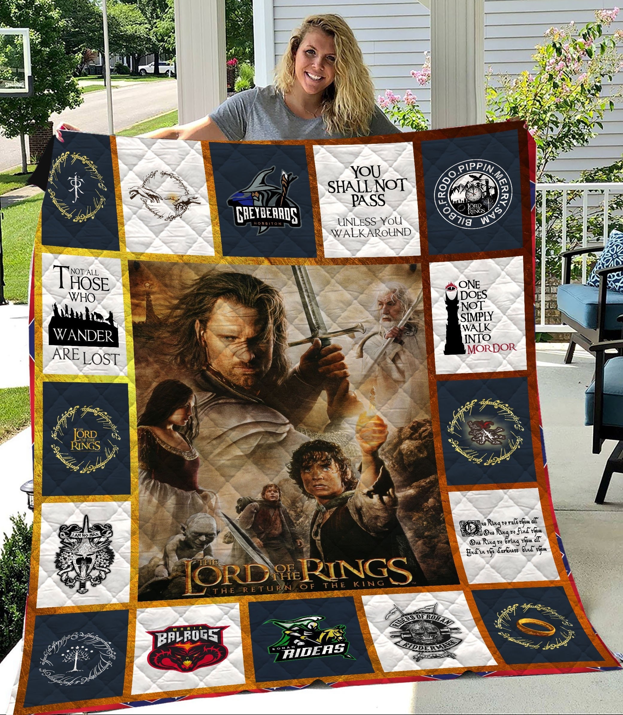The Lord of the Rings blanket quilt Etsy