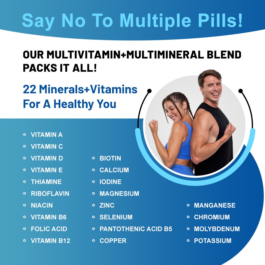 Amino Acids With Multi Vitamins & Minerals 200 Caps, Keto Friendly Formula With Lmethionine L