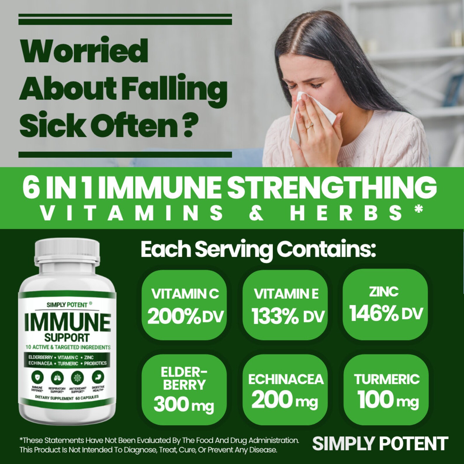 Immune Support Supplement 10 in 1 Immunity Booster Blend of Etsy