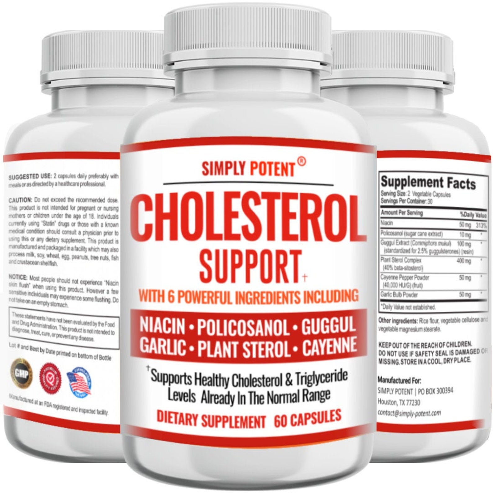 Cholesterol Support Supplement for Heart Health with Niacin Etsy