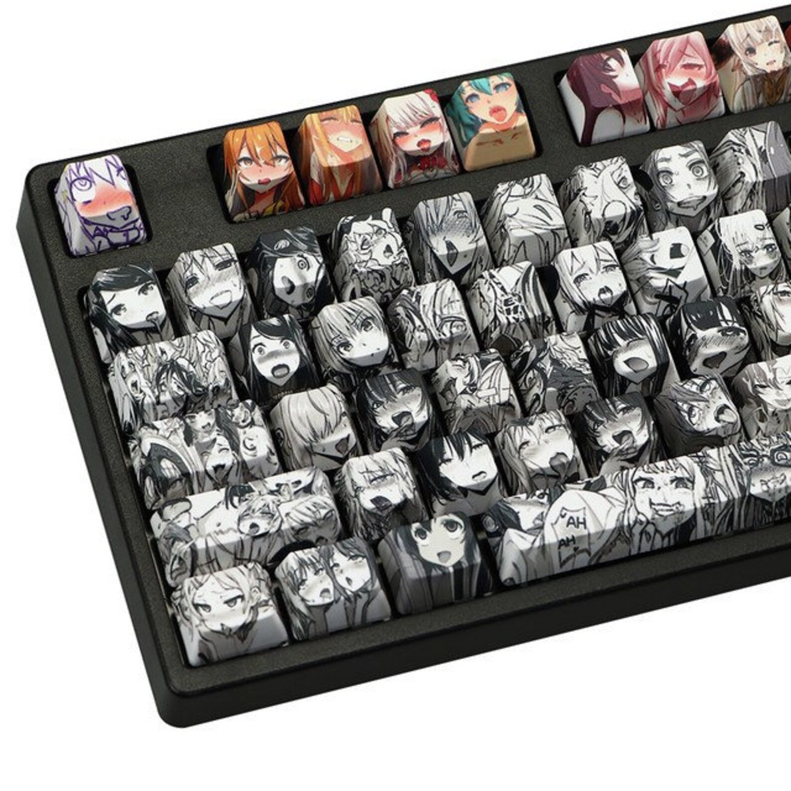 Ahegao 110 Keycaps For Mechanical Keyboard Etsy