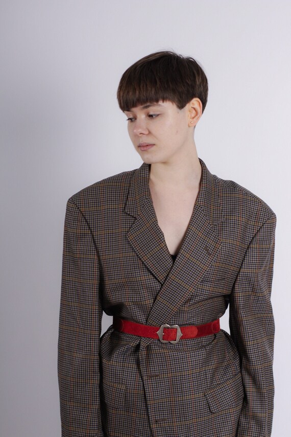 Extra oversize plaid blazer, Wool vintage blazer