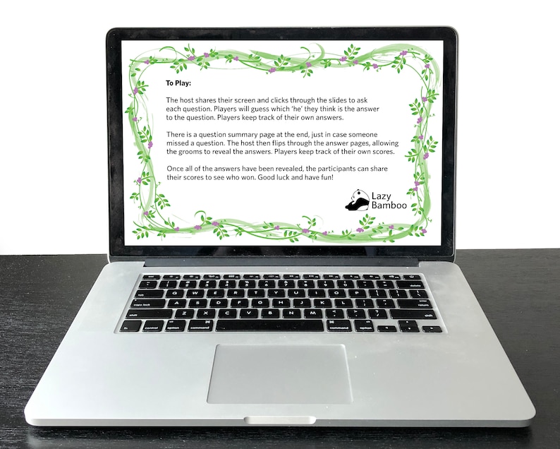 Gay Wedding Shower Game, He or He Game, Greenery Themed, Wedding Shower