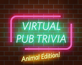 Animal Trivia, Virtual Pub Trivia, Party Game, Family Games Night Activity, Animal Lovers Game, Work Party Game, Online Game, Game for Zoom