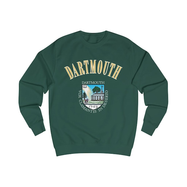 Vintage Inspired Dartmouth College Logo Crewneck Sweatshirt - Green