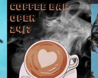 Coffee bar open 24/7