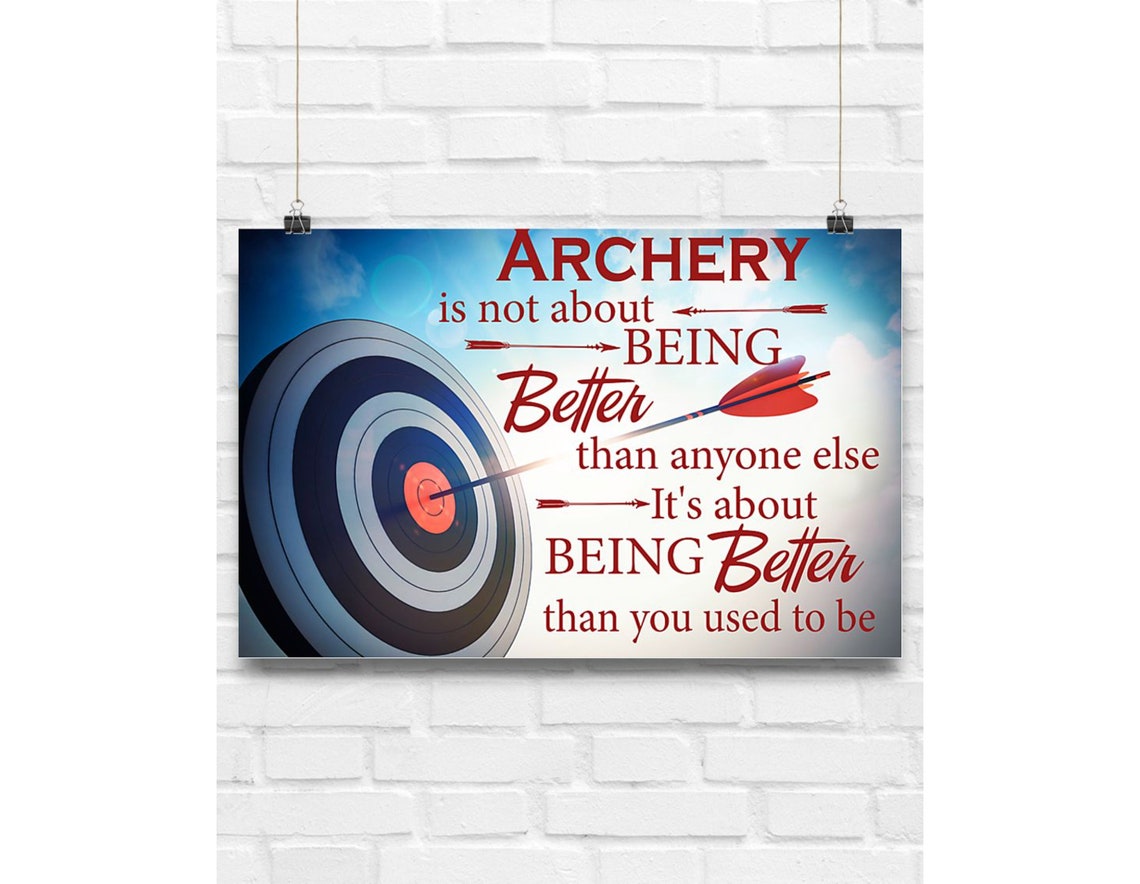 Archery Archery Poster Archery Art Print Archer Poster Etsy