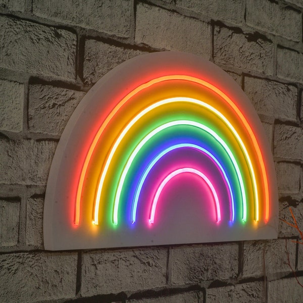 Rainbow Neon Custom Neon Signs Pride Neon Handmade Neon Wall Signs and Messages LED Neon Neon Flash Messages  Neon Wall Decoration Neon Gift