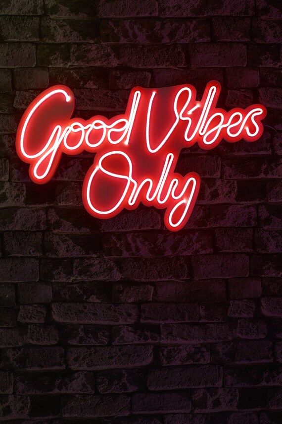 Good Vibes Only Neon Custom Neon Signs Good Vibes Only Etsy