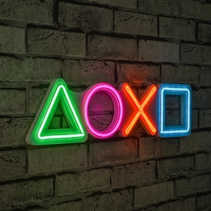Play Station Neon Custom Neon Handmade Neon PS Neon Wall Decoration LED Neon ESports Neon Gamer Neon
