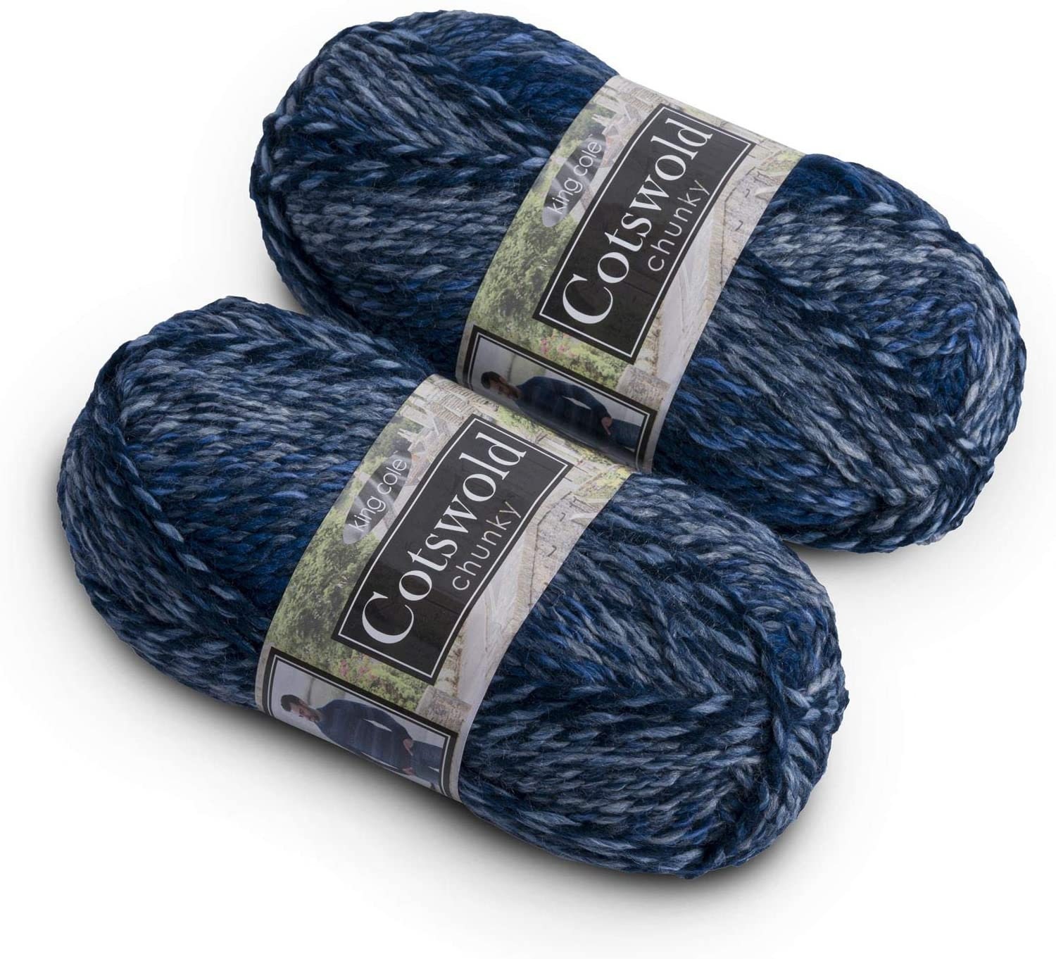 Cotswold Chunky Wool and Acrylic Yarn Self Striping 2 X 100g Etsy New Zealand