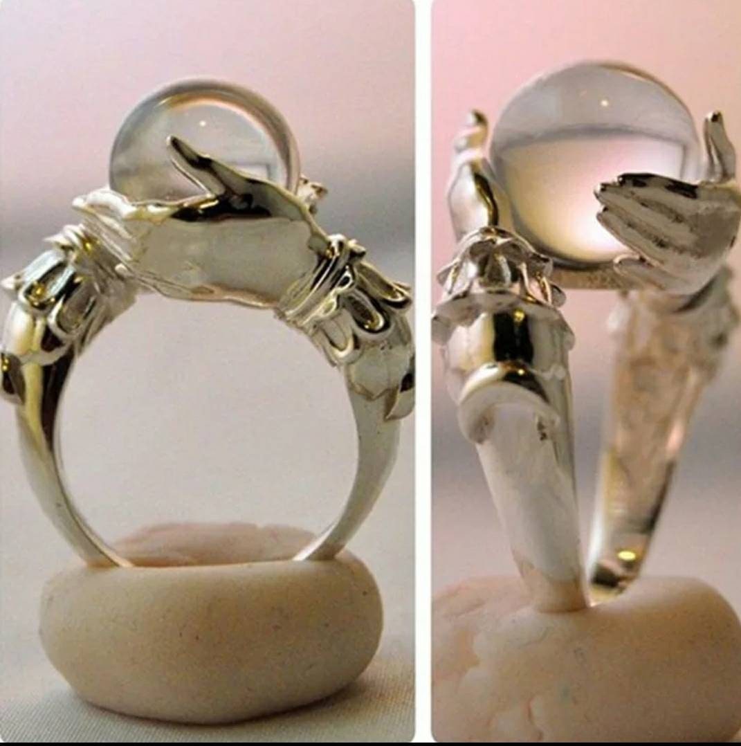 Magic Prophecy Crystal Ball Rings For Women Etsy