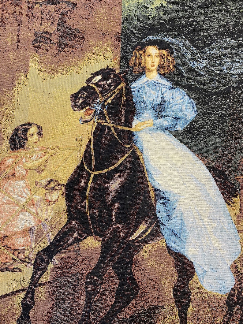 На какой из этих картин третьяковской галереи нет изображения лошадей богатыри всадница