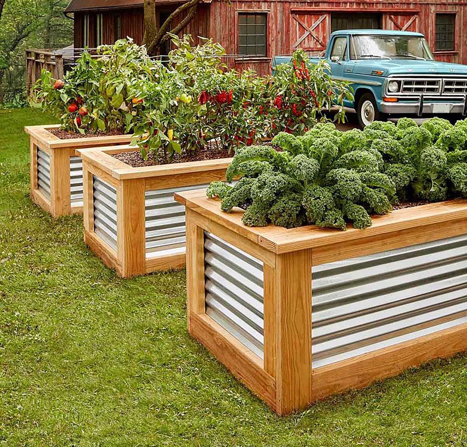 Raised garden beds plans pdf Cedar raised garden bed step by | Etsy