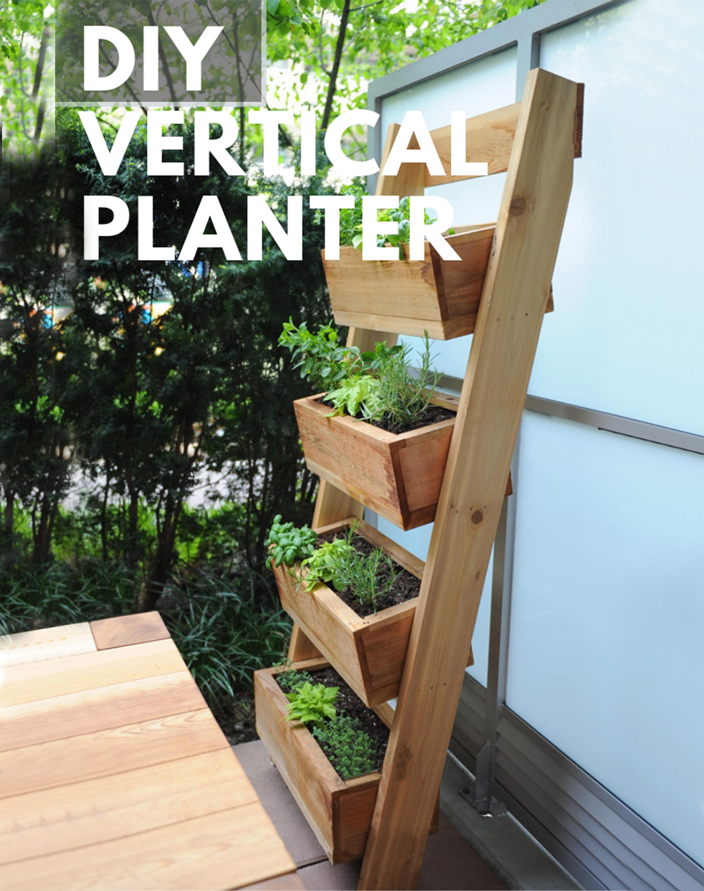 Vertical ladder planter plans DIY ladder planter box plans Etsy