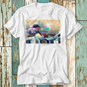 Koszulka The Great Wave Off Kanagawa Top Design Unisex Damska Męska Koszulka Retro Moda Vintage Koszulka S705