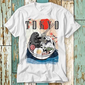 Tokyo Ramen Noddle Food Japan Japanese Poster 80s T Shirt Top Design Unisex Ladies Mens Tee Retro Fashion Vintage Shirt S788