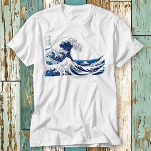 The Great Wave Off Kanagawa Under Wave Ramen Art T Shirt Top Design Unisex Ladies Mens Tee Retro Fashion Vintage Shirt S768