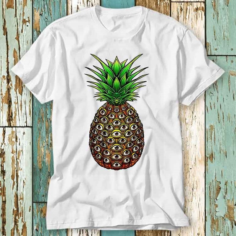 Pineapple Jungle Black and Green Adult Shirt