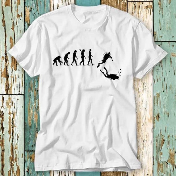 [New Era]★SUMMER BORN TO DIVE T-SHIRTS Evolution of Scuba Diving Born to Dive T Shirt Top Design