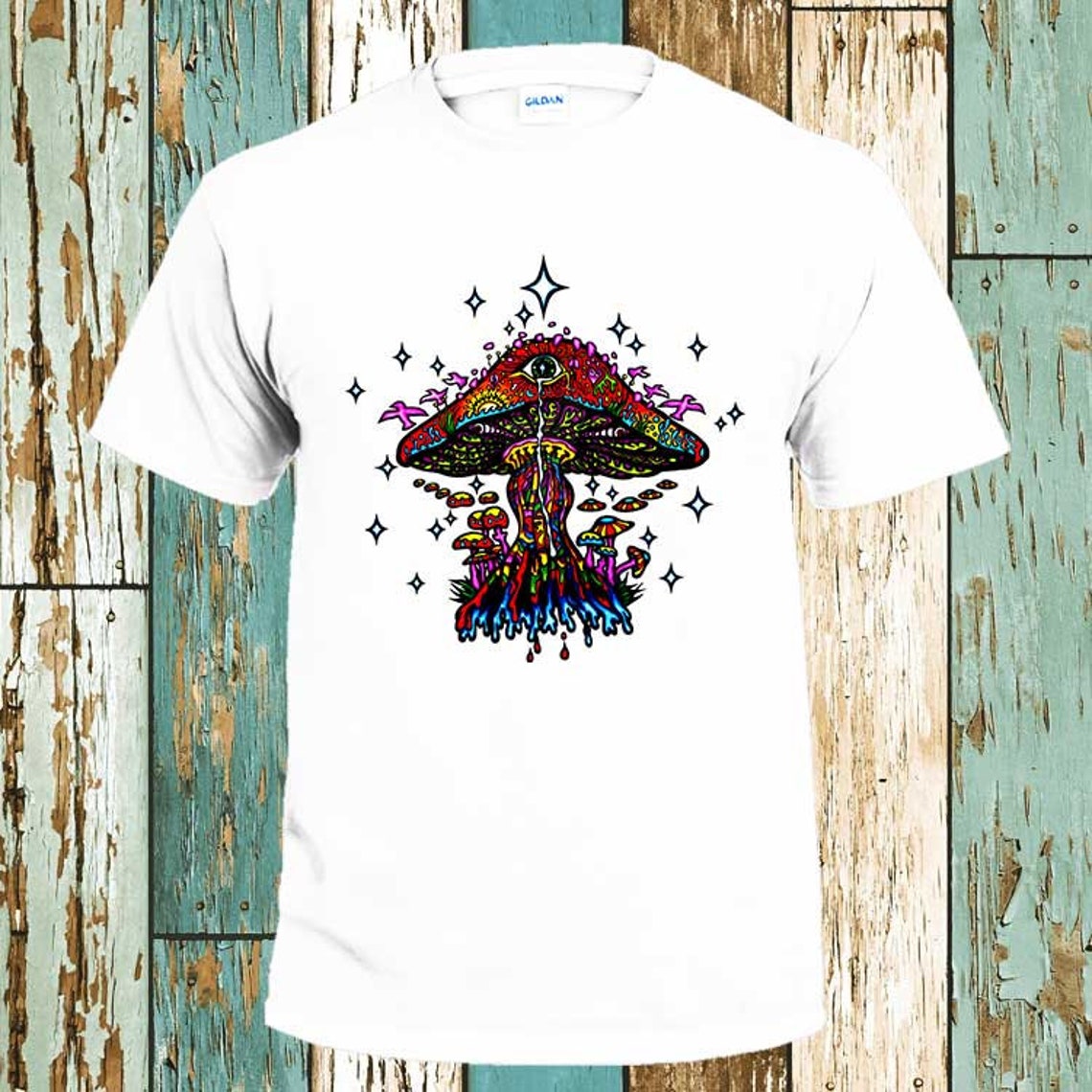 psychedelic checkered shirt