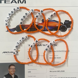 Mclaren Formula One Beaded Bracelet