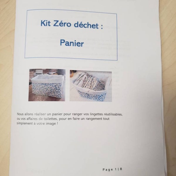 Kit de couture pour coudre vos paniers lavables, pour ranger vos lingettes, ustensiles salle de bain, nécessaires pour bébés