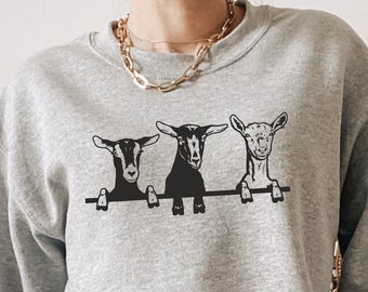Goats Sweatshirt, Goat Mom Sweater, Goat Mom, Cute Goats Sweatshirt, Funny Goat Sweatshirt, Farm Animal Shirt, Farmer Girl, Farm Sweater