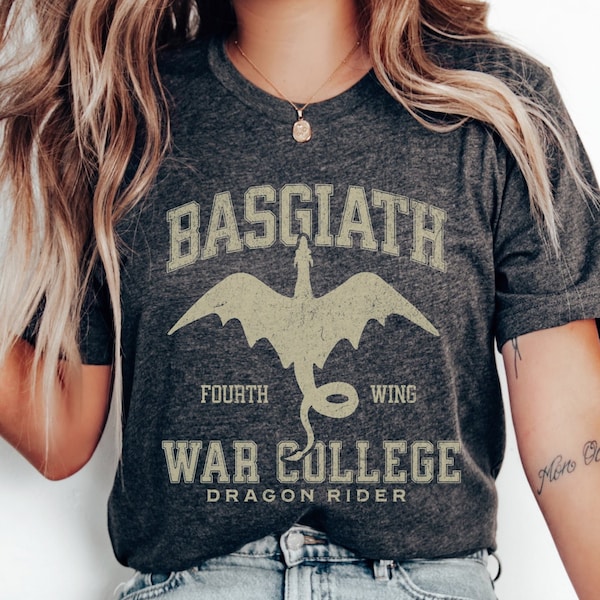 Fourth Wing Shirt OFFICIALLY LICENSED, Basgiath War College Shirt, Fourth Wing Dragon Rider, Fantasy reader, Bookish Merch, Rebecca Yarros