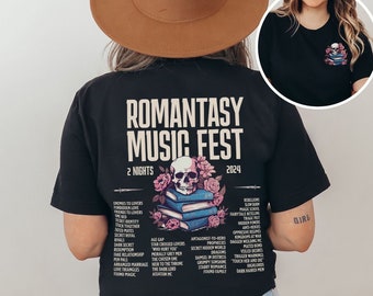 Chemise Romantasy Music Fest, Chemise Romantasy, Chemise Book Tropes, Cadeau Smut, Dark Romance Reader, T-shirt Booklover, Chemise livresque, Fantasy Reader