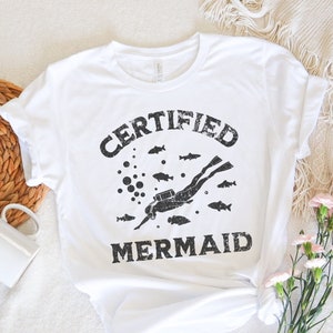 Certified Mermaid Shirt, Funny Scuba Shirt, Scuba Diving Gift, Scuba Diver Shirt, Diving Instructor Tee, Swimmer Shirt, Underwater Sport Tee