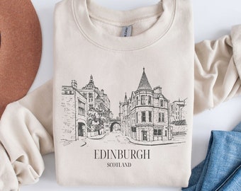 Edinburgh Sweatshirt, Edinburgh Scotland Sweater, Edinburgh Shirt, Edinburgh Travel, Scotland Sweatshirt, Vintage Edinburgh, Scottish