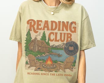 Reading Club Comfort colors shirt, Book Club Shirt, Book Lover Gifts, Librarian Shirt, Bookish Reading TShirt, Bookworm Tee, Reader Gift