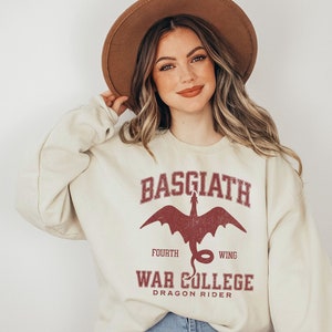 Fourth Wing Sweatshirt OFFICIALLY LICENSED, Basgiath War College Sweatshirt, Fourth Wing Dragon Rider, Fantasy Reader Gift, Bookish Sweater