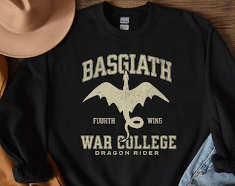 Fourth Wing Sweatshirt OFFICIALLY LICENSED, Basgiath War College Sweatshirt, Fourth Wing Dragon Rider, Fantasy Reader Gift, Bookish Sweater