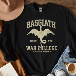 Fourth Wing Sweatshirt OFFICIALLY LICENSED, Basgiath War College Sweatshirt, Fourth Wing Dragon Rider, Fantasy Reader Gift, Bookish Sweater