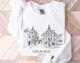 Edinburgh Sweatshirt, Edinburgh Scotland Sweater, Edinburgh Shirt, Edinburgh Travel, Scotland Sweatshirt, Vintage Edinburgh, Scottish