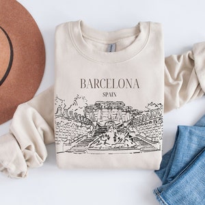 Barcelona Spain Sweatshirt, Barcelona Sweatshirt, Barcelona Shirt, Spain Shirt, Spain Sweatshirt, Barcelona Travel Shirt, Spain Lover
