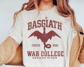 Fourth Wing Shirt OFFICIALLY LICENSED, Basgiath War College Shirt, Fourth Wing Dragon Rider, Fantasy reader, Bookish Merch, Rebecca Yarros