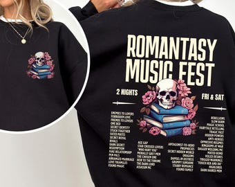 Romantasy Music Fest Sweatshirt, Romantasy Sweatshirt, Book Tropes Shirt, Smut Gift, Dark Romance Reader, Booklover Gift, Bookish Sweatshirt