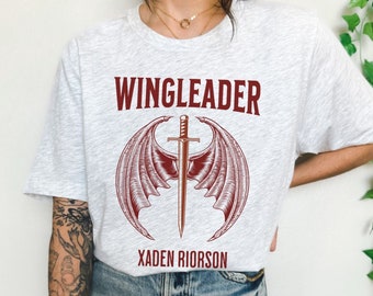 Wing leader Shirt (OFFICIALLY LICENSED), Fourth Wing Shirt, Book Lover Gifts, Dragon Rider Shirt, Basgiath War College Shirt, Bookish Gift